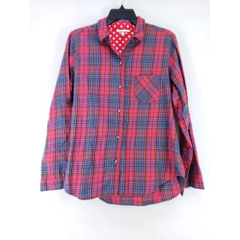 Victoria's Secret Flannel Pajama Set Women's Size Medium Red Plaid